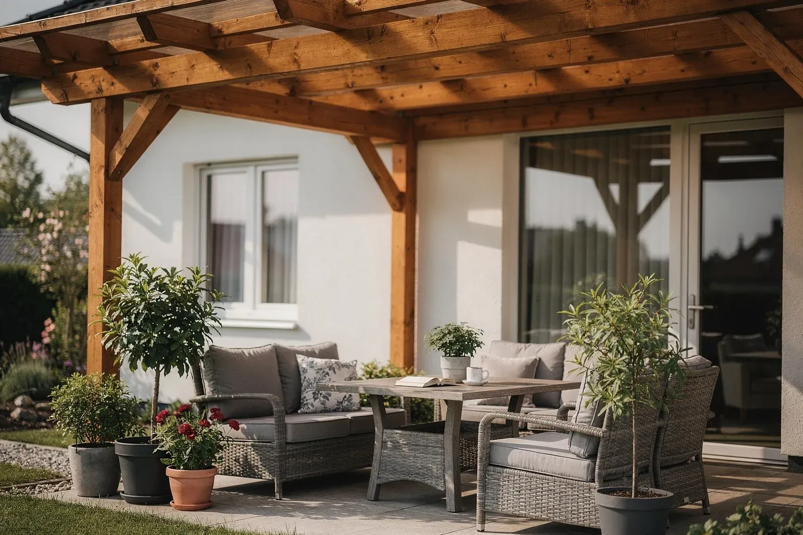 Terrassenüberdachung aus Holz Dasing